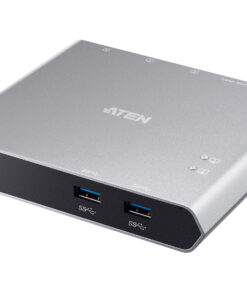 ATEN 2-Port USB-C Gen 1 Dock Switch met Power Pass-through