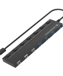 Conceptronic HUBBIES09BP interface hub USB 3.2 Gen 1 (3.1 Gen 1) Type-A 5000 Mbit/s Zwart