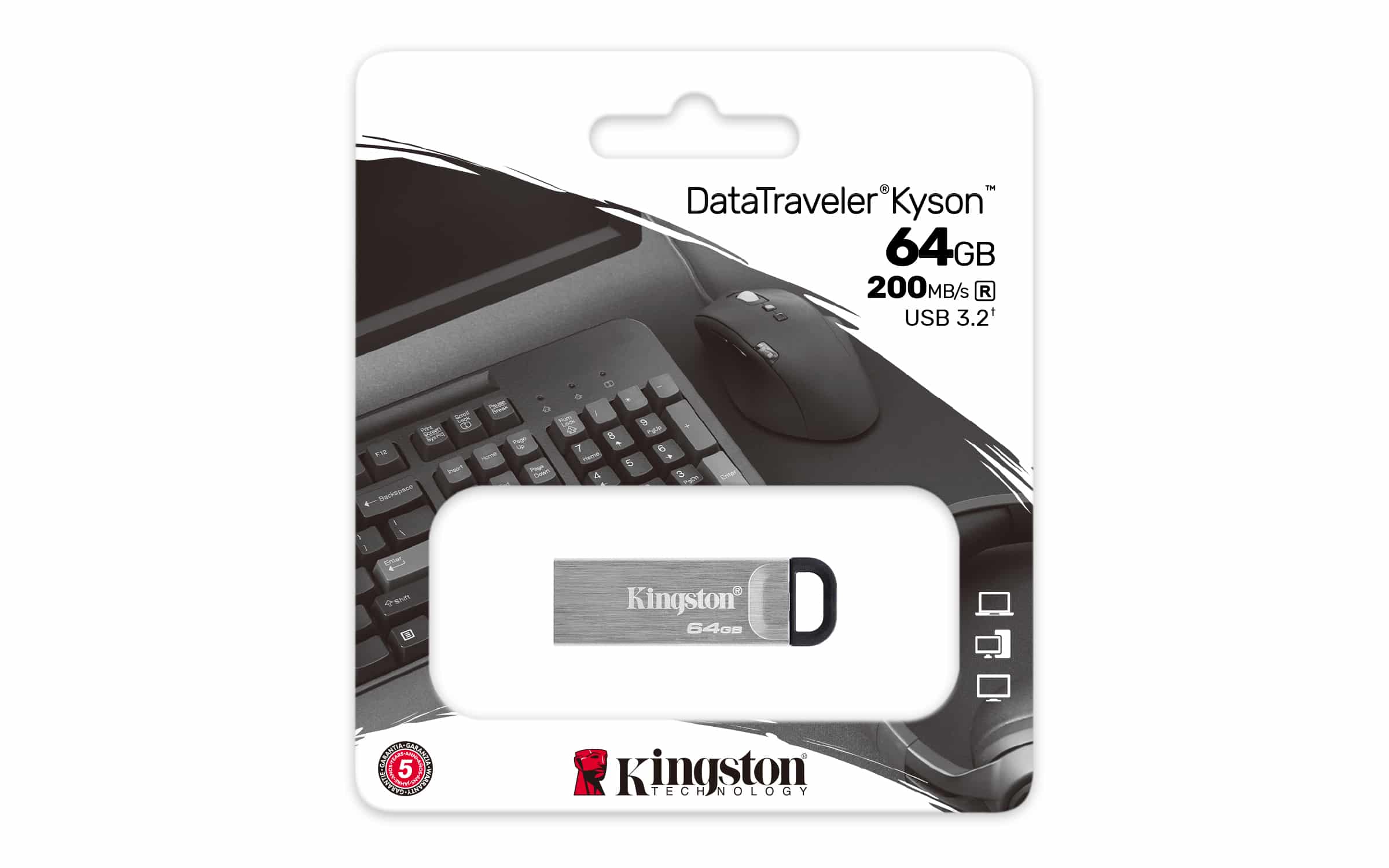 Kingston Technology DataTraveler 64GB Kyson usb-stick - Afbeelding 4