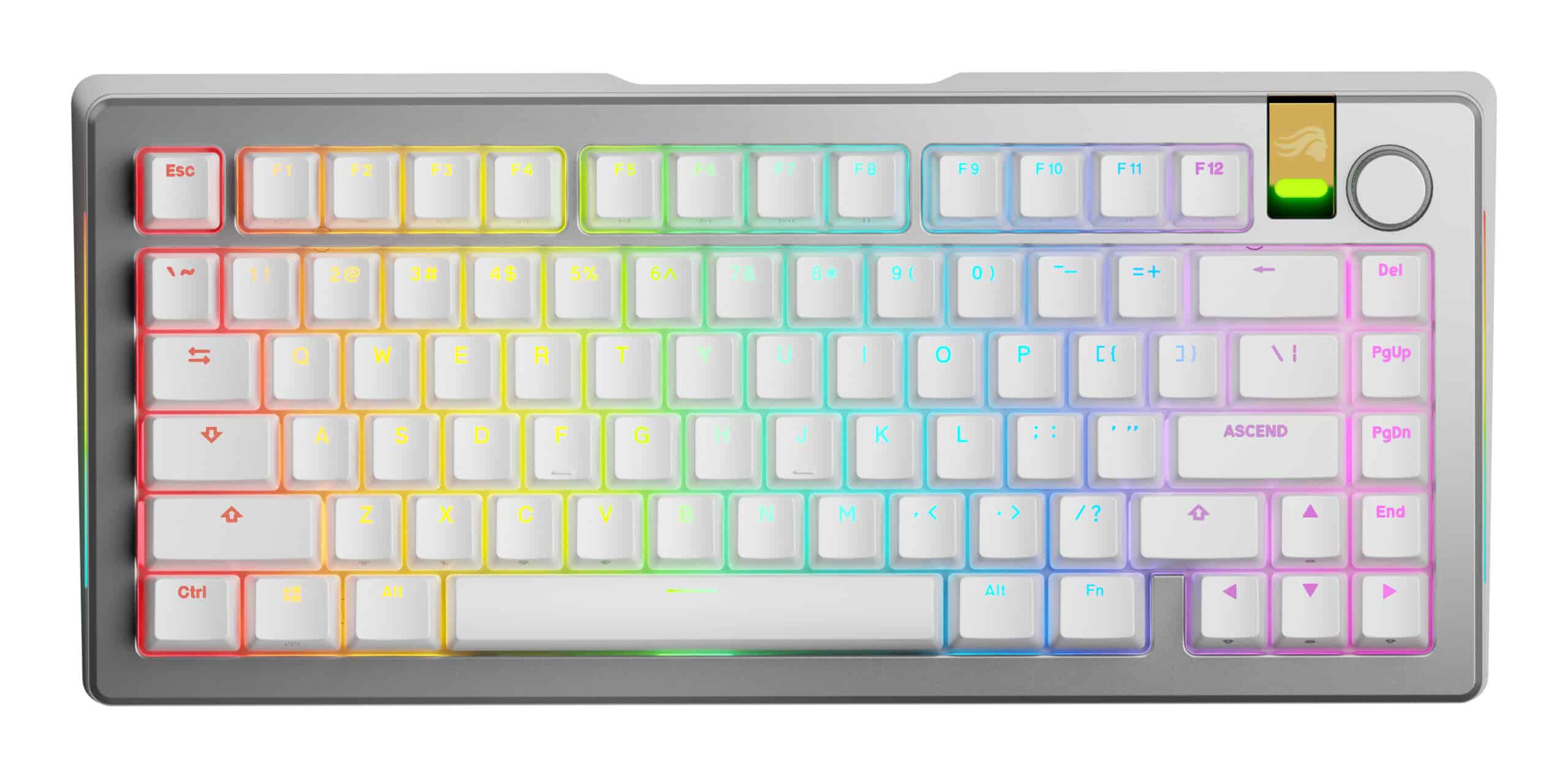 Glorious Gaming GMMK 3 PRO HE 75% Prebuilt toetsenbord Gamen RF-draadloos + Bluetooth QWERTY Amerikaans Engels Zilver - Afbeelding 2