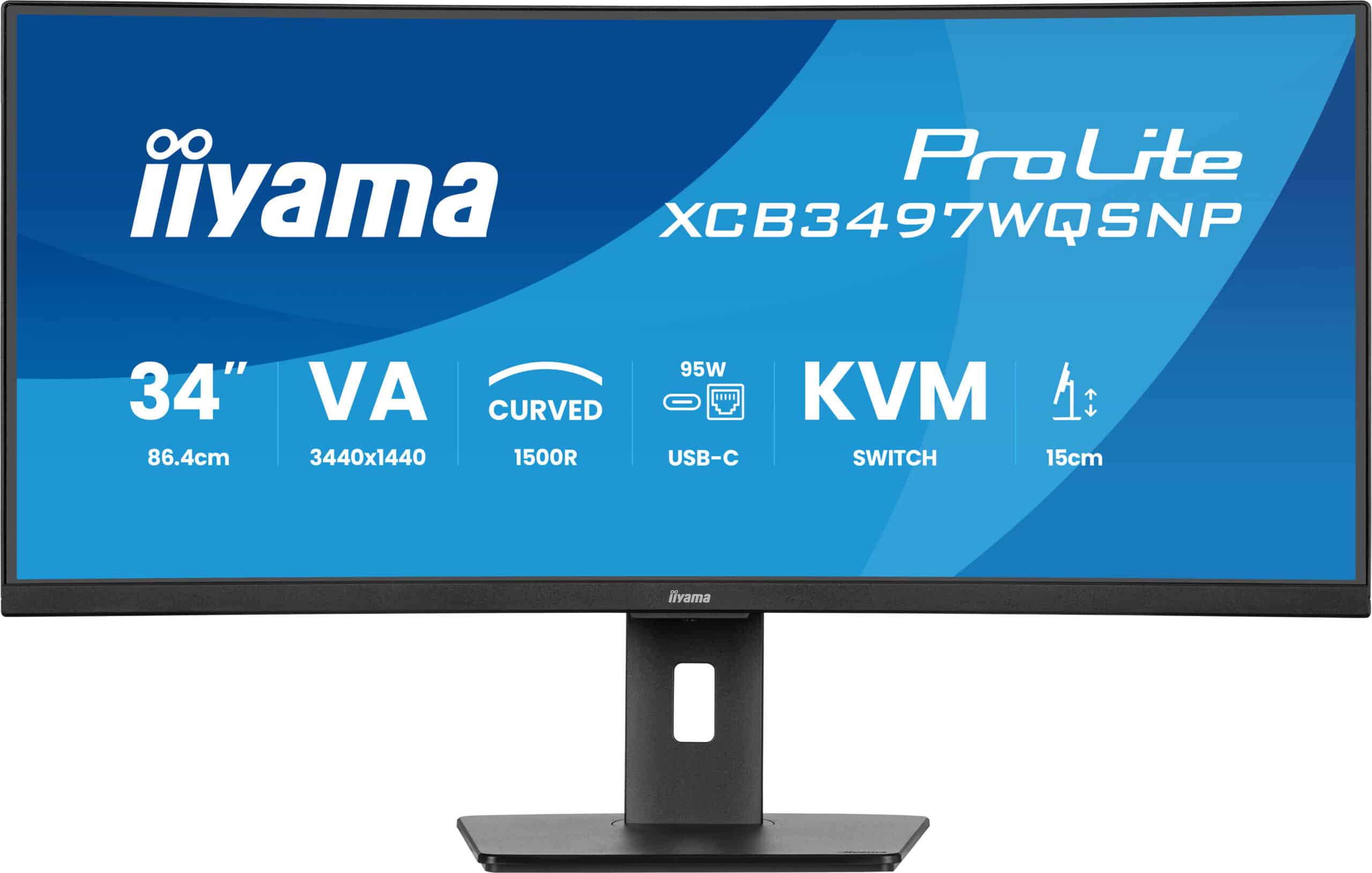 iiyama ProLite XCB3497WQSNP-B1 computer monitor 86,4 cm (34") 3440 x 1440 Pixels UltraWide Quad HD LED Zwart - Afbeelding 3