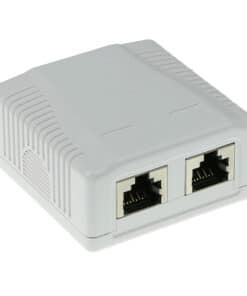ACT Modulair opbouwdoos shielded 2-voudig CAT6
