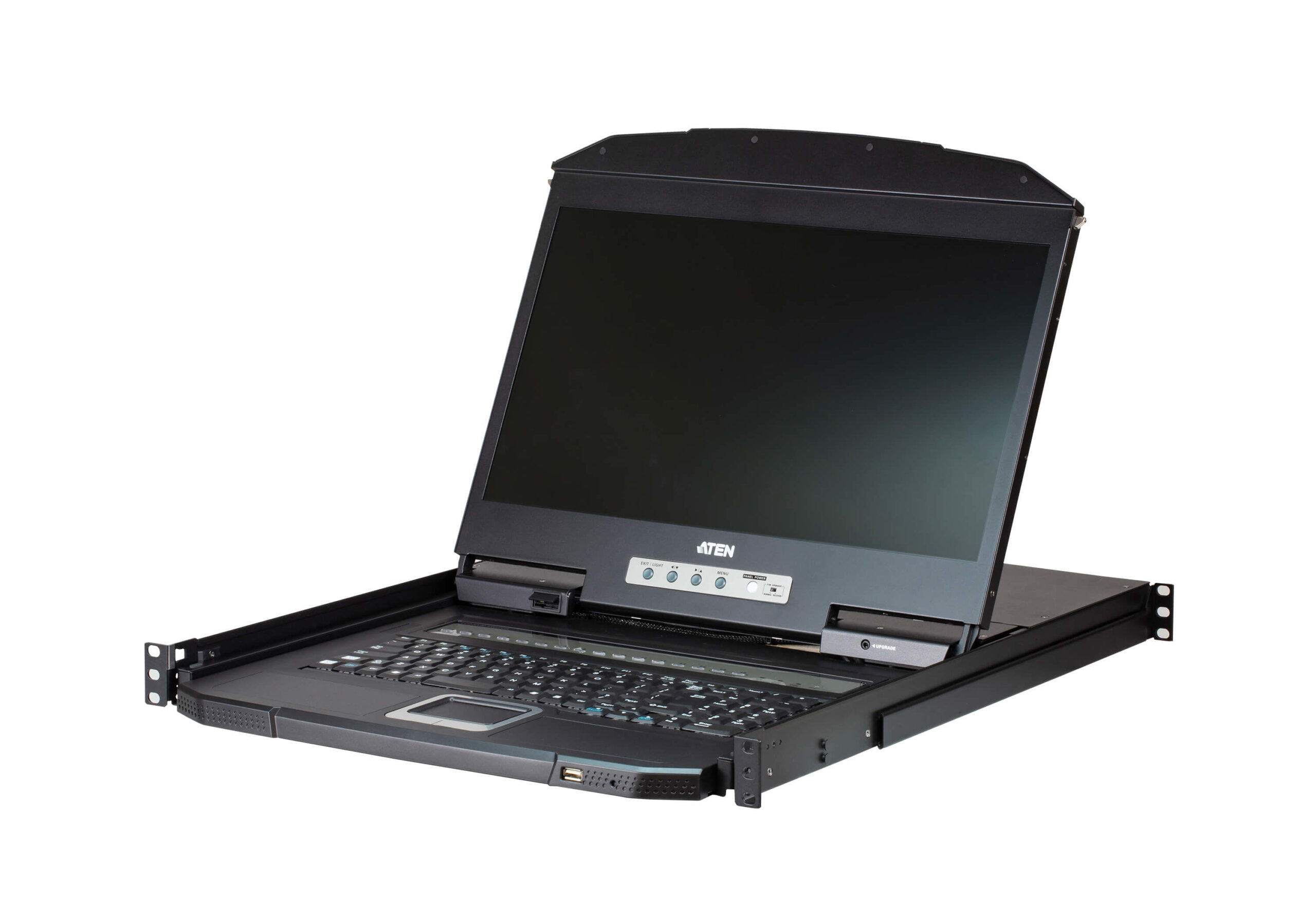 ATEN CL3108NX rack console 47 cm (18.5") 1366 x 768 Pixels Metaal, Kunststof Zwart 1U