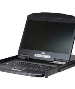 ATEN CL3108 rack console 47 cm (18.5") 1366 x 768 Pixels Metaal, Kunststof Zwart 1U