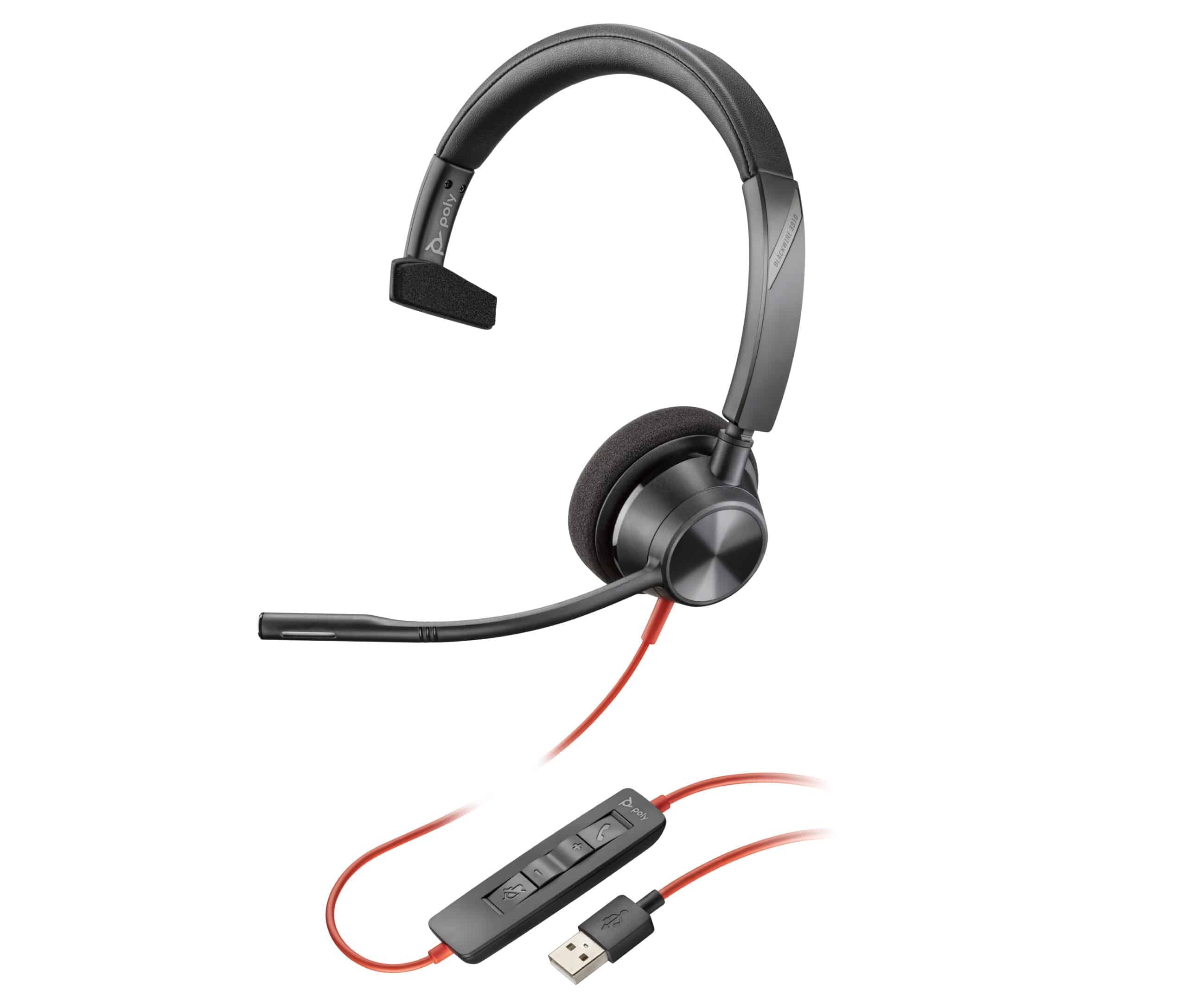 HP Poly Blackwire 3310 USB-A Headset - Afbeelding 4