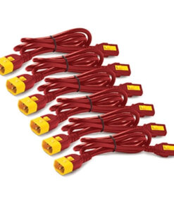 APC Voedingskabelkit (6 ea), met vergrendeling, C13 naar C14, 1,8m, rood