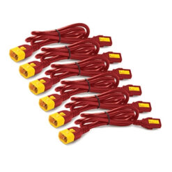 APC Voedingskabelkit (6 ea), met vergrendeling, C13 naar C14, 1,2m, rood