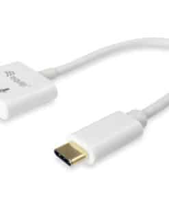 Equip USB-C naar audio adapter, kleur wit