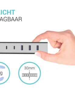 i-tec USB-C/USB-A Charging Metal HUB 7 port (3x USB-C, 4x USB-A) - Afbeelding 6