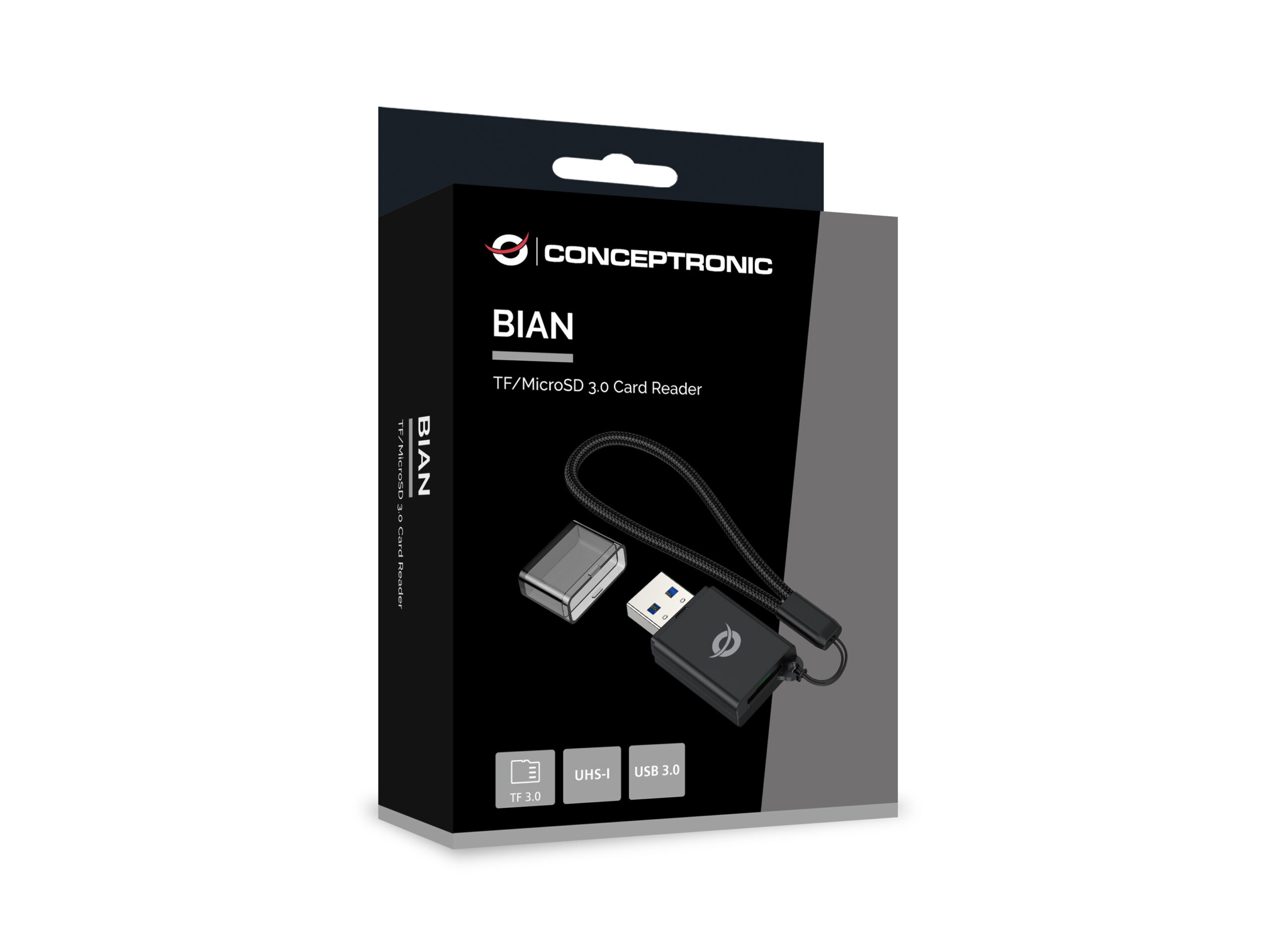 Conceptronic BIAN07B geheugenkaartlezer USB 3.2 Gen 1 (3.1 Gen 1) Type-A Zwart - Afbeelding 5