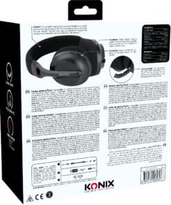 Konix PULSAR Headset Bedraad en draadloos Hoofdband Gamen USB Type-C Bluetooth Zwart - Afbeelding 2