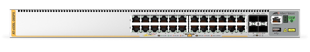 Allied Telesis AT-x530L-28GPX-50 Managed L3+ Gigabit Ethernet (10/100/1000) Power over Ethernet (PoE) 1U Grijs - Afbeelding 2