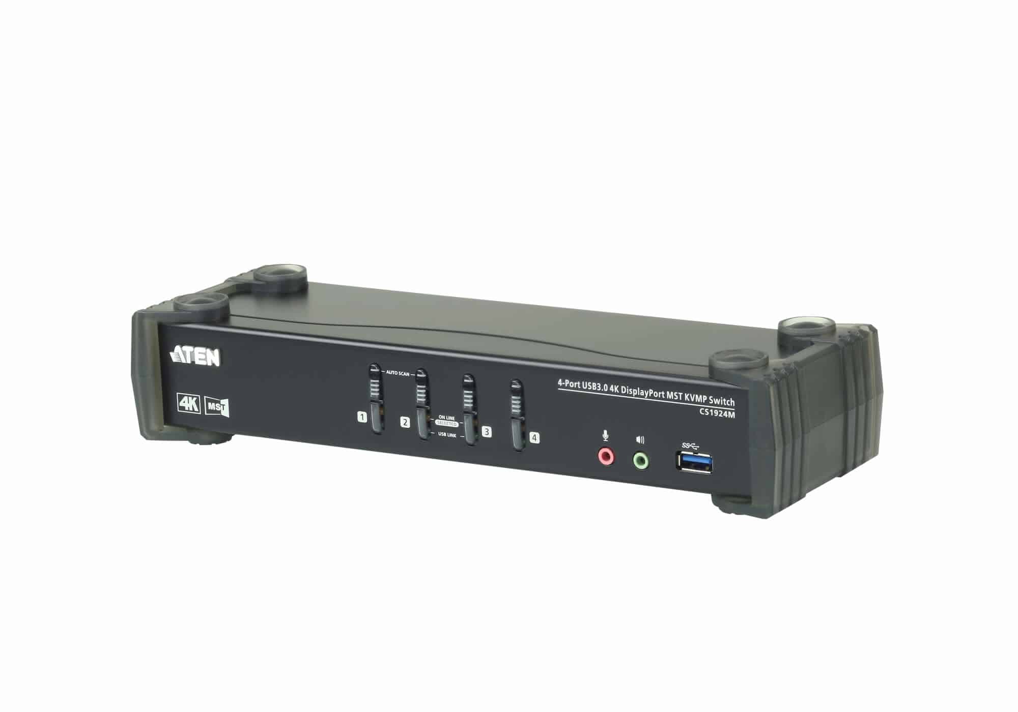 ATEN 4-poorts USB 3.0 4K DisplayPort MST KVMP-schakelaar (kabel meegeleverd) - Afbeelding 4