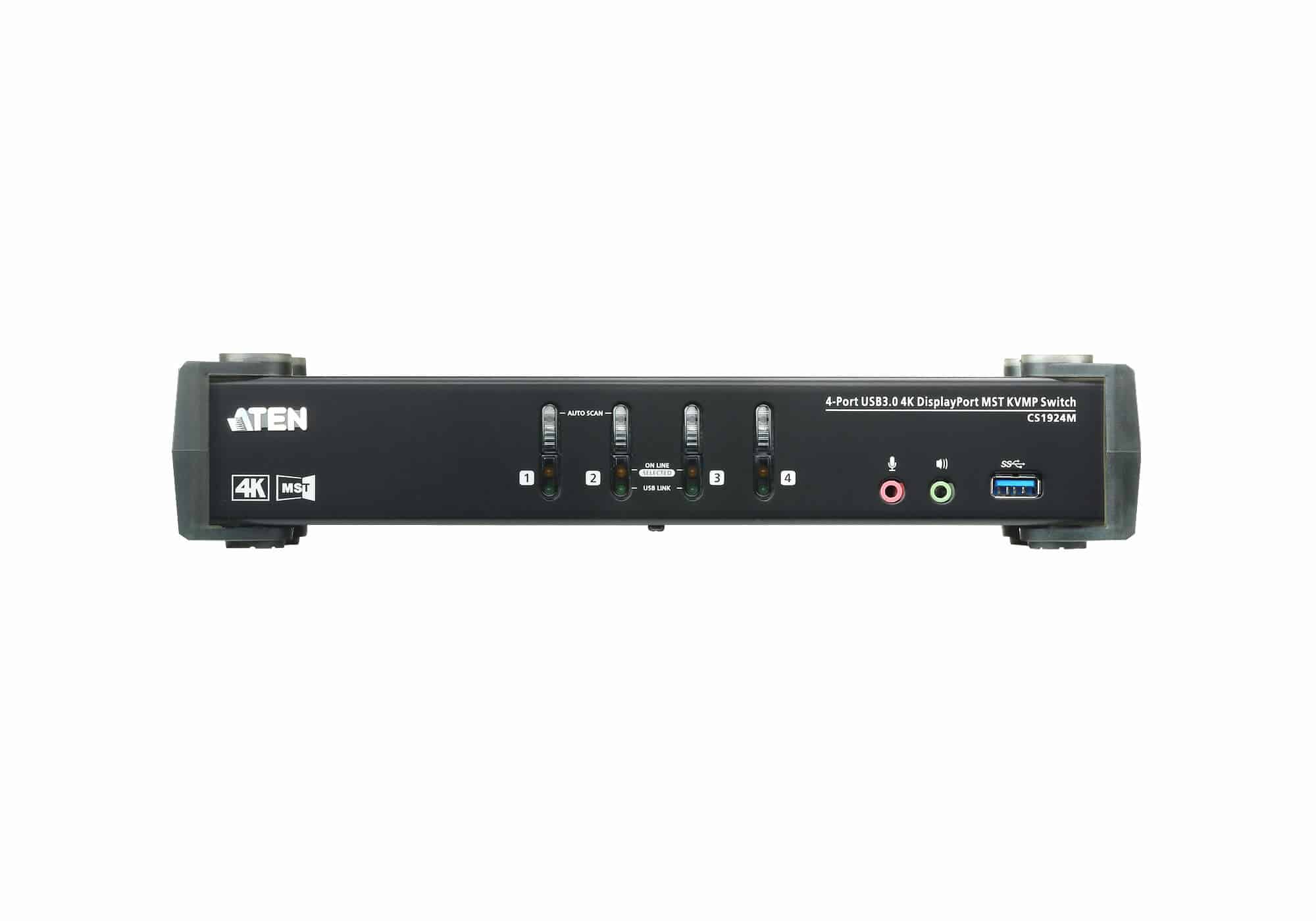 ATEN 4-poorts USB 3.0 4K DisplayPort MST KVMP-schakelaar (kabel meegeleverd) - Afbeelding 2