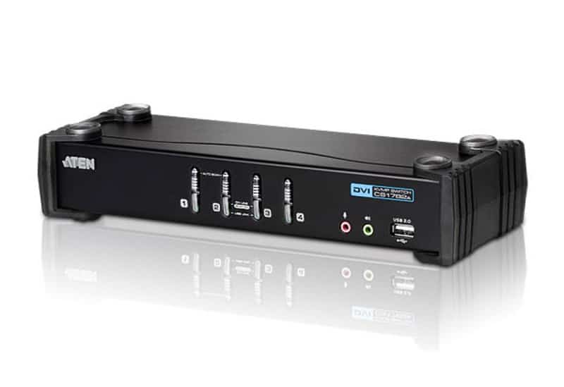 ATEN 4-poorts USB DVI/Geluid KVMP-schakelaar