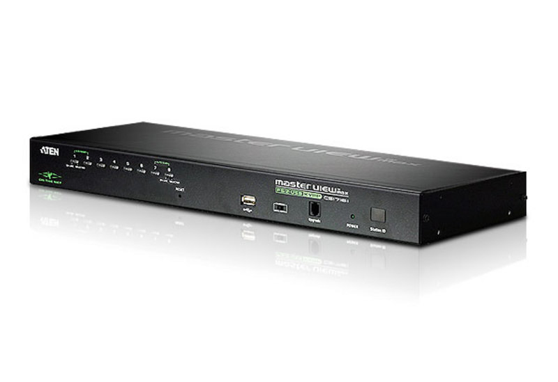 ATEN 1-Lokaal/Op Afstand Delen en Toegang, 8-Poorts PS/2-USB VGA KVM over IP Schakelaar
