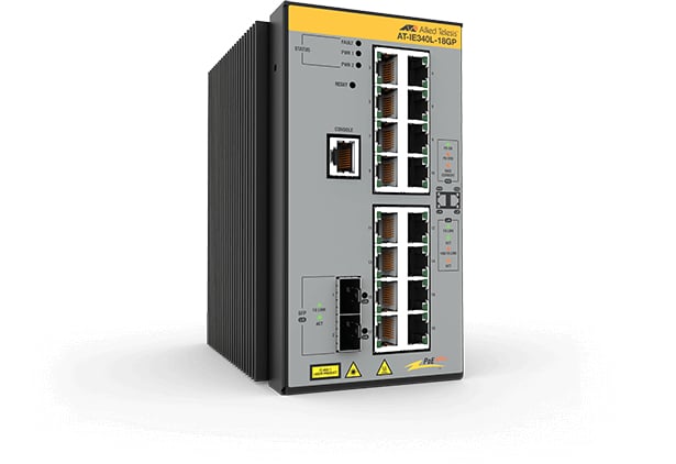 Allied Telesis AT-IE340L-18GP-80 Managed L3 Gigabit Ethernet (10/100/1000) Power over Ethernet (PoE) Grijs