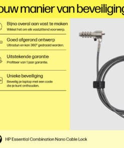 HP Essential nano-combinatiekabelslot - Afbeelding 2