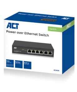 ACT 6-Poorts 10/100Mbps Switch | 4x PoE+ poorten - Afbeelding 3