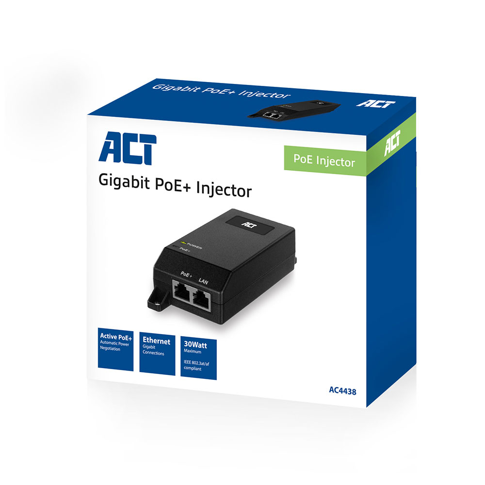 ACT Gigabit PoE+ Injector 30W - Afbeelding 5