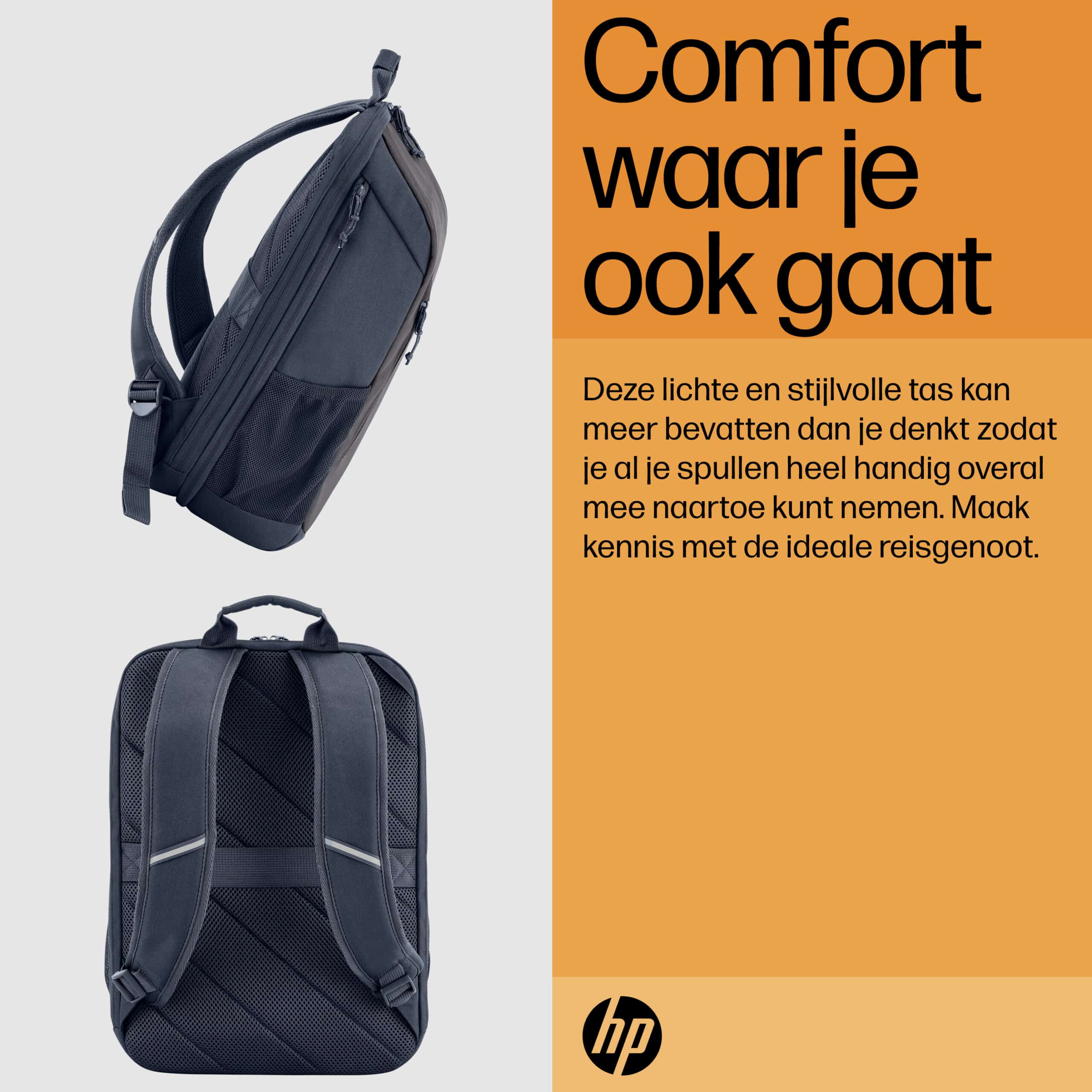 HP Travel 15,6 Laptop Backpack, 18 liter, Iron Grey - Afbeelding 3