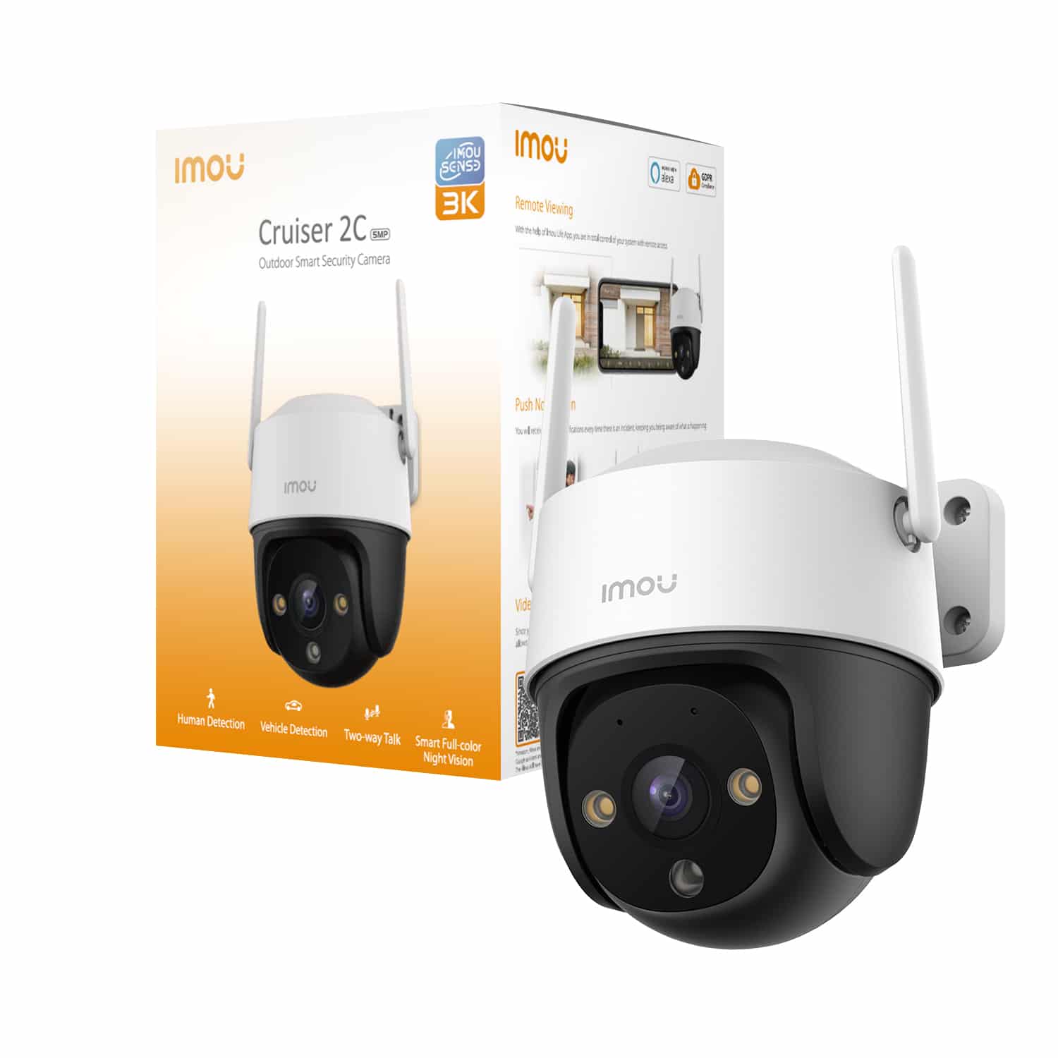 Imou Cruiser 2C 3K Turret IP-beveiligingscamera Buiten 2880 x 1620 Pixels Plafond/muur - Afbeelding 2