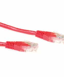 ACT Rode 1,5 meter U/UTP CAT6 patchkabel met RJ45 connectoren - Afbeelding 3