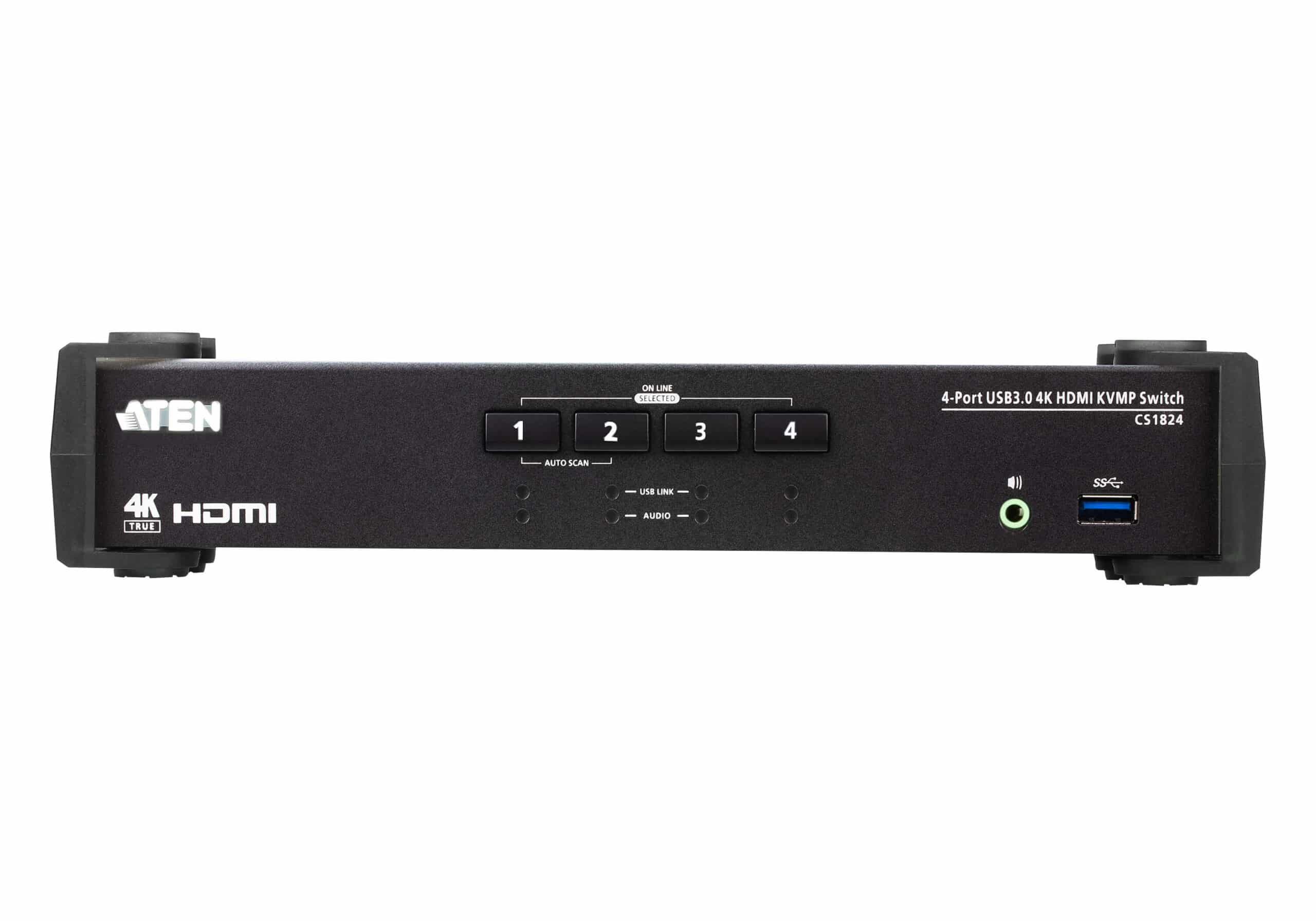 ATEN 4-poorts USB 3.0 4K HDMI KVMP Schakelaar met Audiomixer-modus - Afbeelding 2