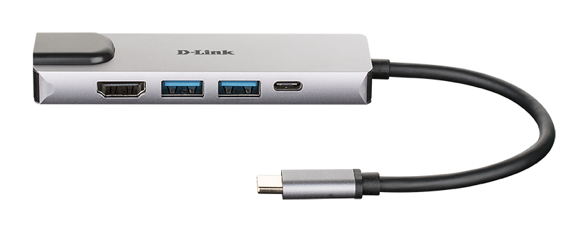D-Link DUB-M520 laptop dock & poortreplicator Bedraad Thunderbolt 3 Aluminium - Afbeelding 2