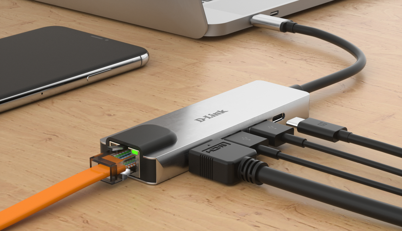 D-Link DUB-M520 laptop dock & poortreplicator Bedraad Thunderbolt 3 Aluminium - Afbeelding 4