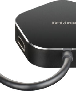 D-Link DUB-M420 laptop dock & poortreplicator Bedraad Thunderbolt 3 Aluminium, Zwart