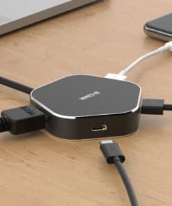 D-Link DUB-M420 laptop dock & poortreplicator Bedraad Thunderbolt 3 Aluminium, Zwart - Afbeelding 3