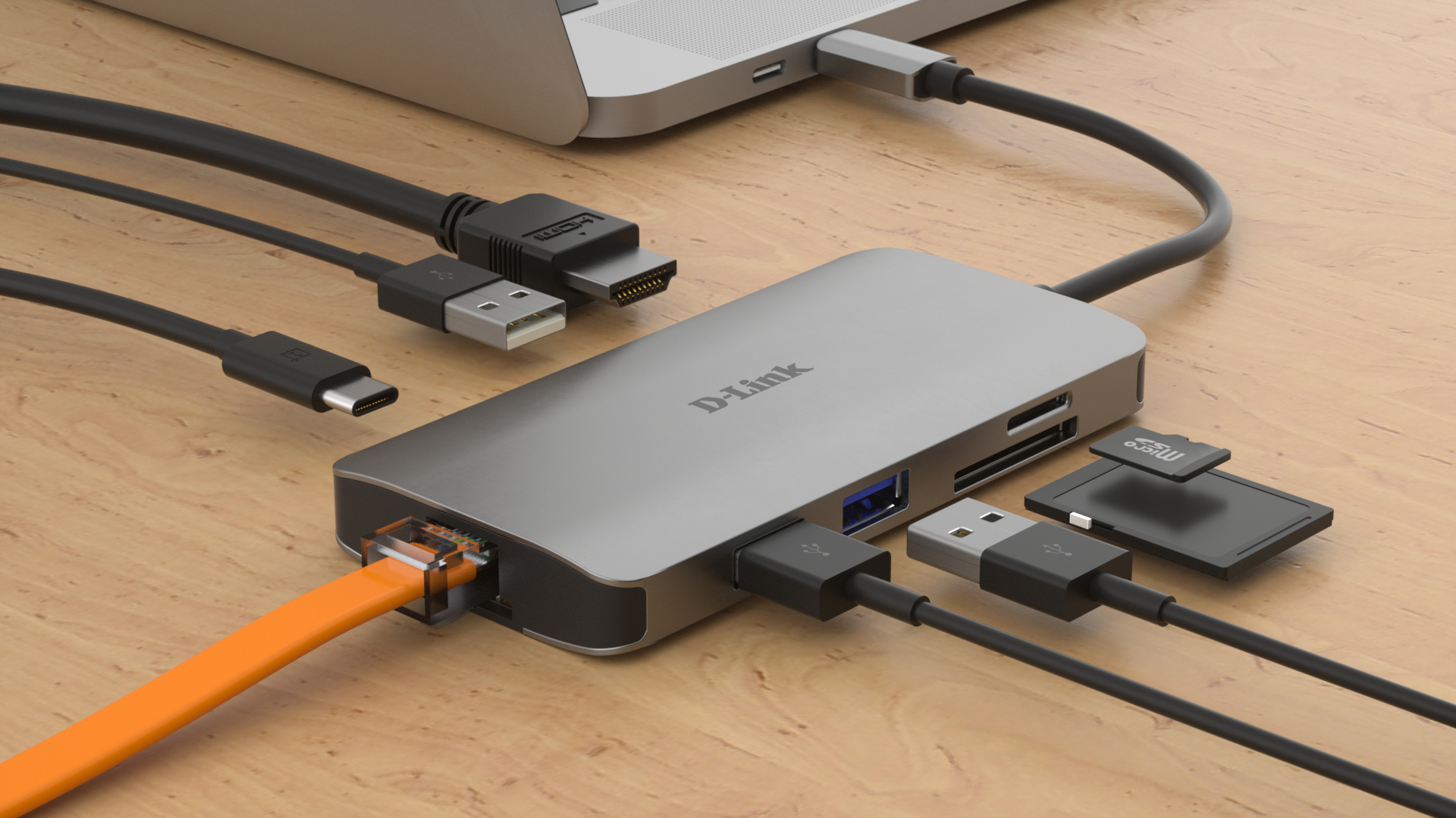 D-Link DUB-M810 laptop dock & poortreplicator Bedraad USB 3.2 Gen 1 (3.1 Gen 1) Type-C Aluminium - Afbeelding 5