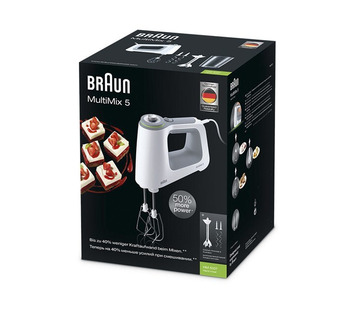 Braun HM 5107 WH Handmixer 750 W Grijs, Wit - Afbeelding 3