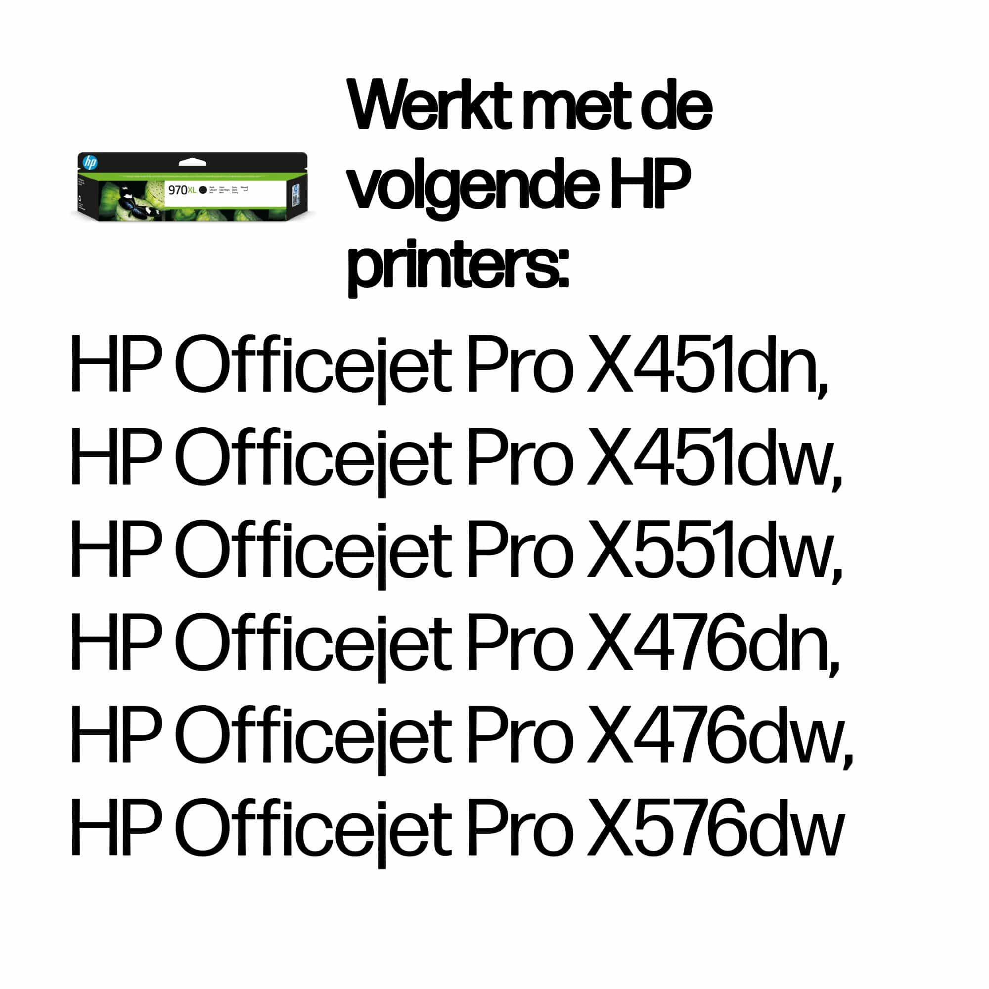 HP 970XL originele high-capacity zwarte inktcartridge