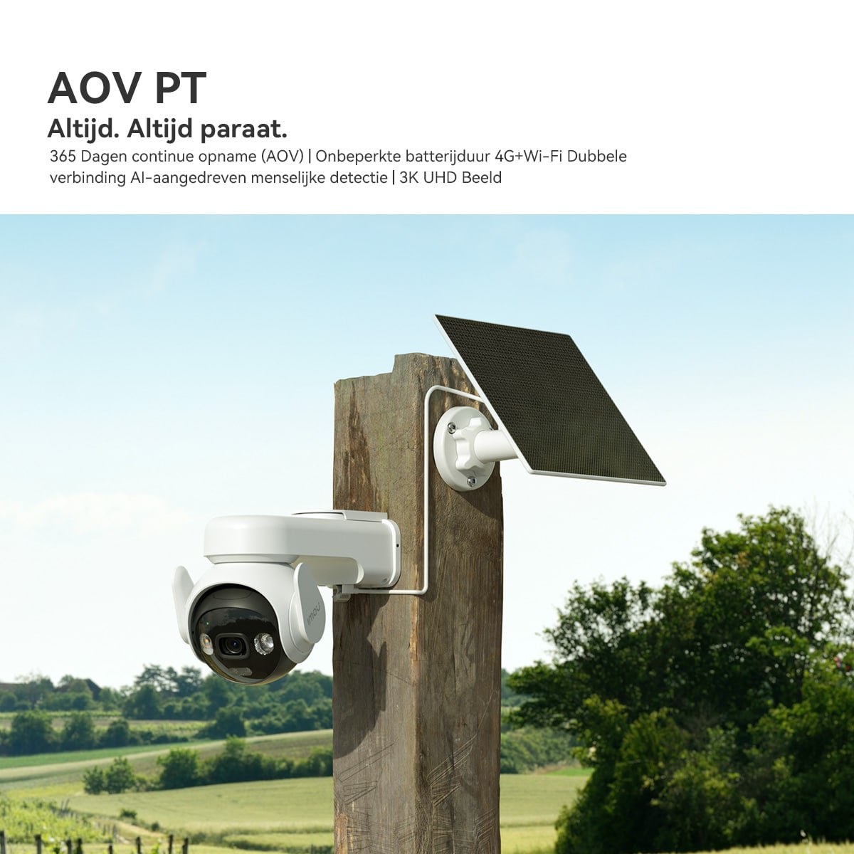 Imou AOV PT 5MP Turret IP-beveiligingscamera Buiten 2880 x 1620 Pixels Muur