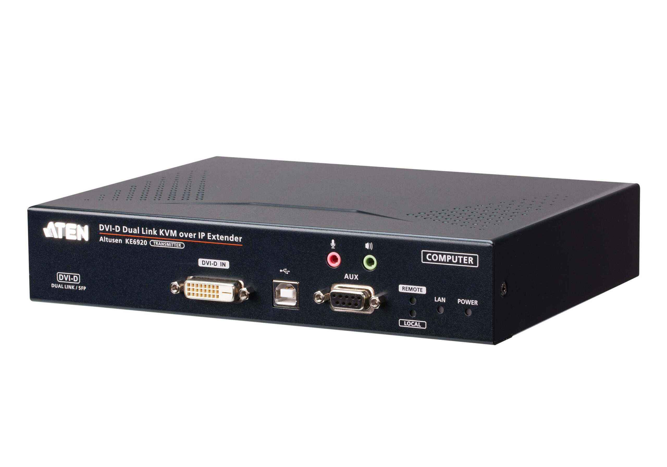 ATEN 2K DVI-D Dual Link KVM over IP-verzender met Dual SFP