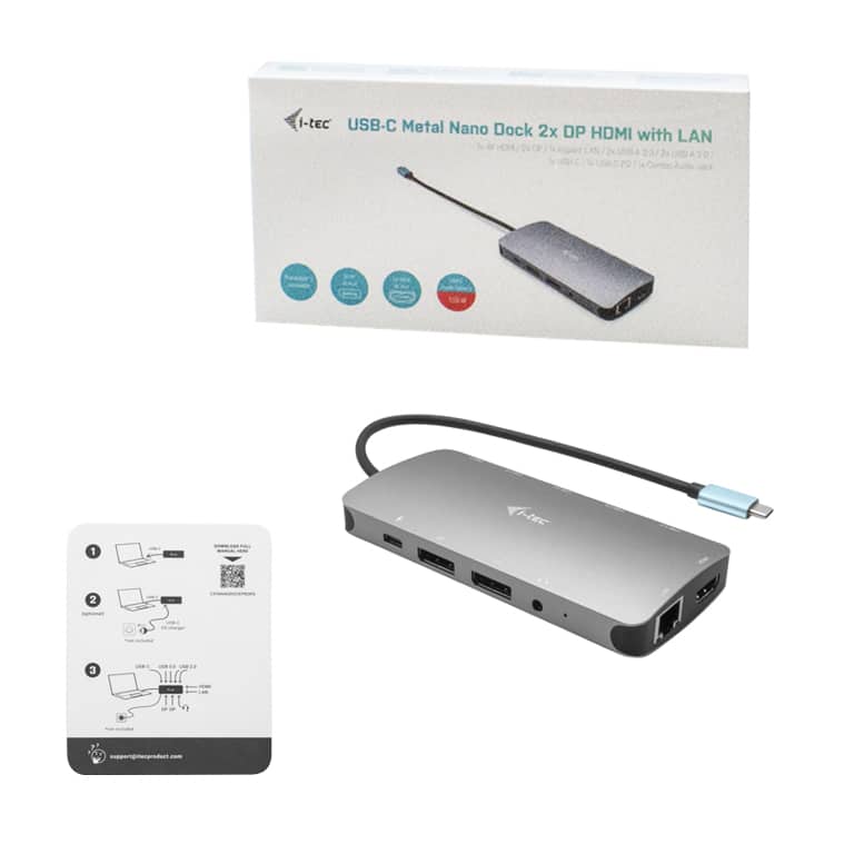 i-tec Metal USB-C Nano 3x Display Docking Station + Power Delivery 100 W - Afbeelding 5