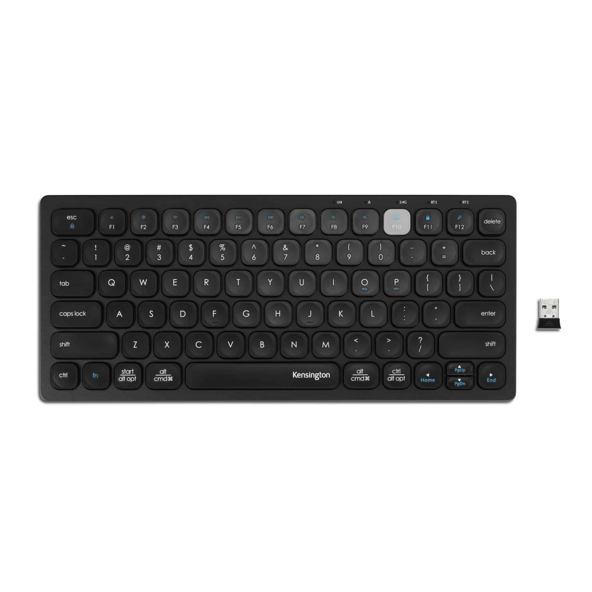 Kensington Multi-Device Dual Wireless Compact Keyboard toetsenbord RF-draadloos + Bluetooth Zwart - Afbeelding 5