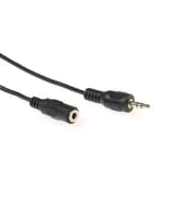 ACT 3 meter audio aansluitkabel 1x 3.5mm stereo jack male - 1x 3.5mm stereo jack female