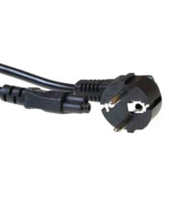 ACT Netsnoer CEE 7/7 male (haaks) - C5 zwart 3 m
