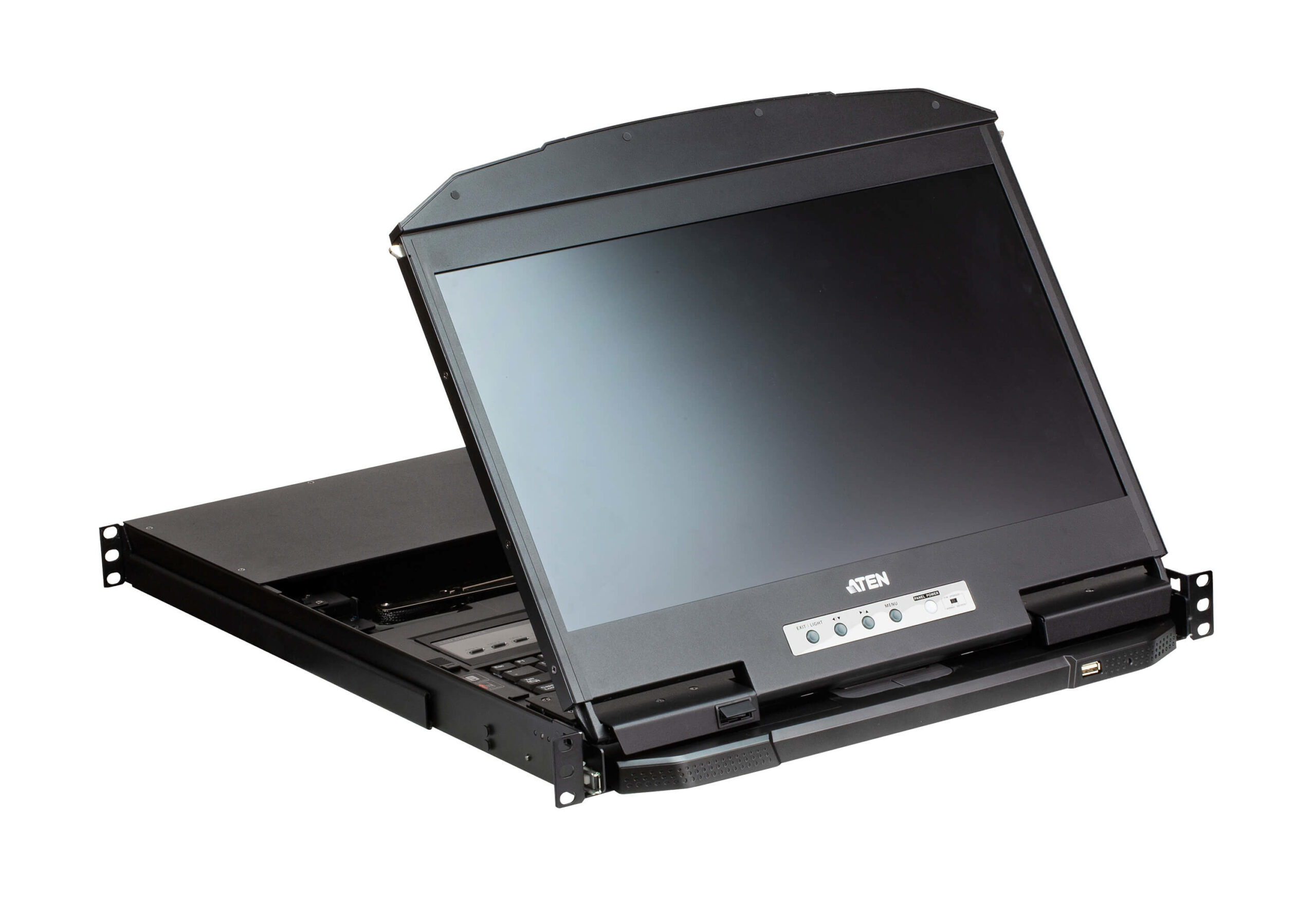 ATEN CL3884NW rack console 47 cm (18.5") 1920 x 1080 Pixels Metaal Zwart 1U - Afbeelding 3