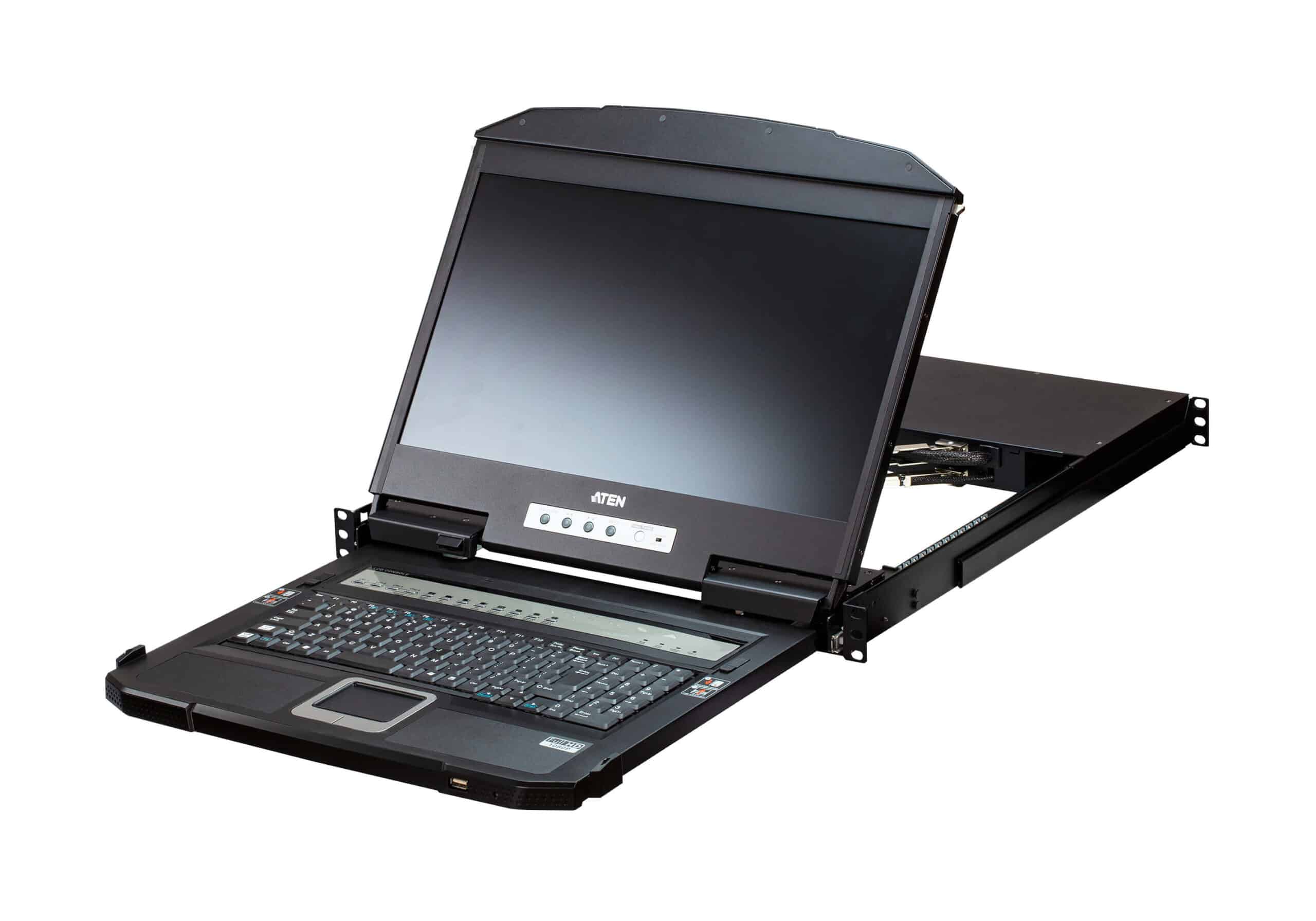 ATEN CL3884NW rack console 47 cm (18.5") 1920 x 1080 Pixels Metaal Zwart 1U