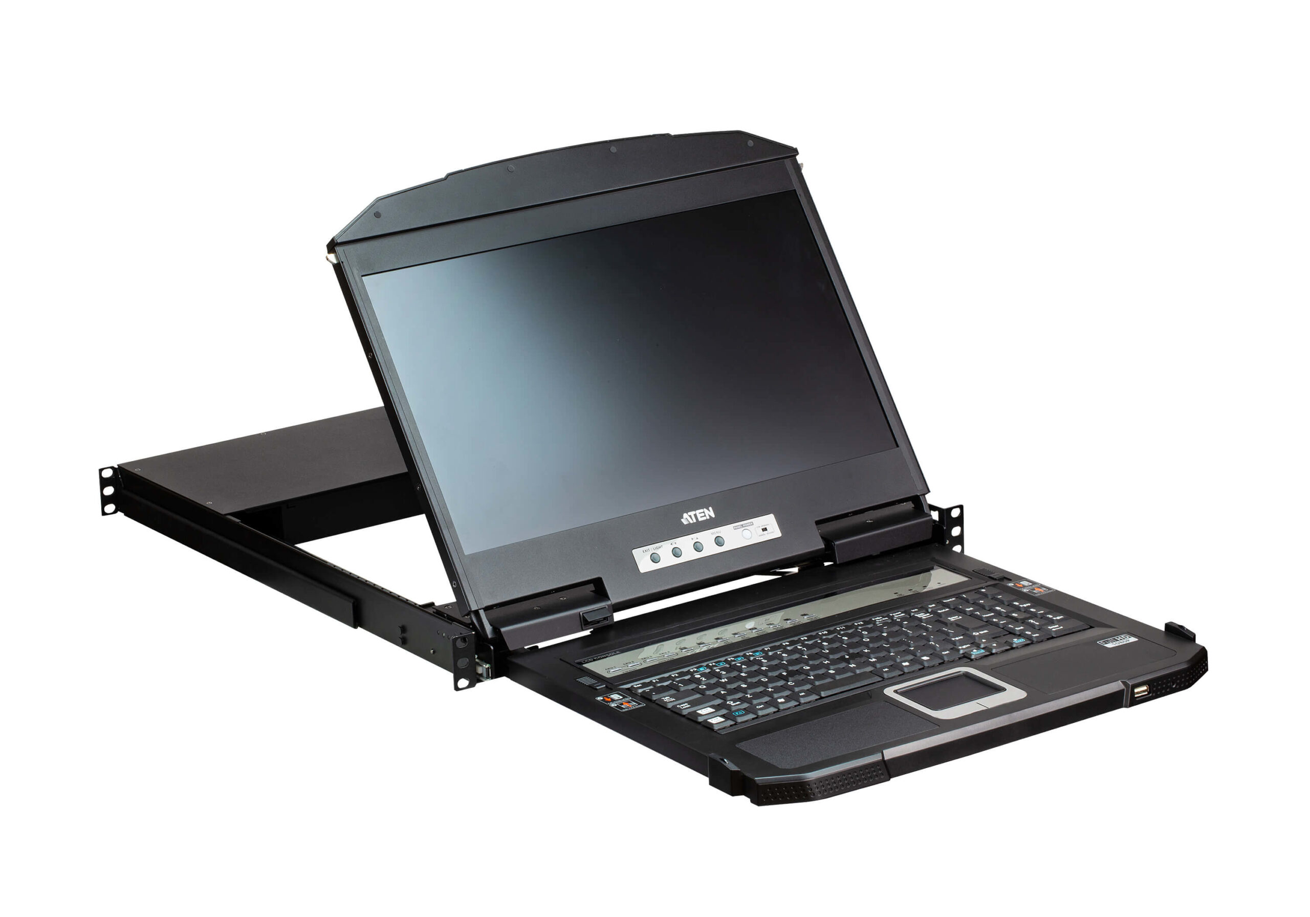 ATEN CL3884NW rack console 47 cm (18.5") 1920 x 1080 Pixels Metaal Zwart 1U - Afbeelding 4