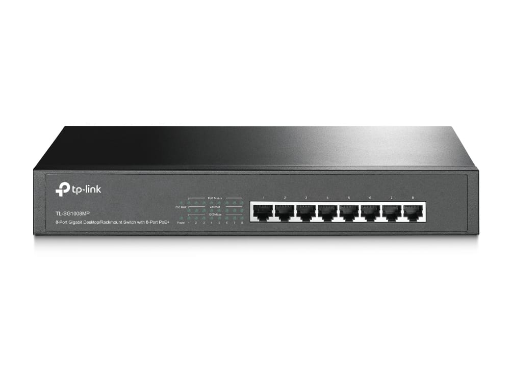 TP-Link TL-SG1008MP netwerk-switch Unmanaged Gigabit Ethernet (10/100/1000) Power over Ethernet (PoE) Zwart