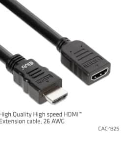 CLUB3D High Speed HDMI™ Extension Cable 4K60Hz M/F 5m/16.4ft 26 AWG - Afbeelding 2