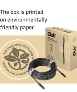 CLUB3D USB Gen 2 Type C actieve optische kabel 4K 60Hz Ultra HD unidirectioneel M/M 20 meter - Afbeelding 6