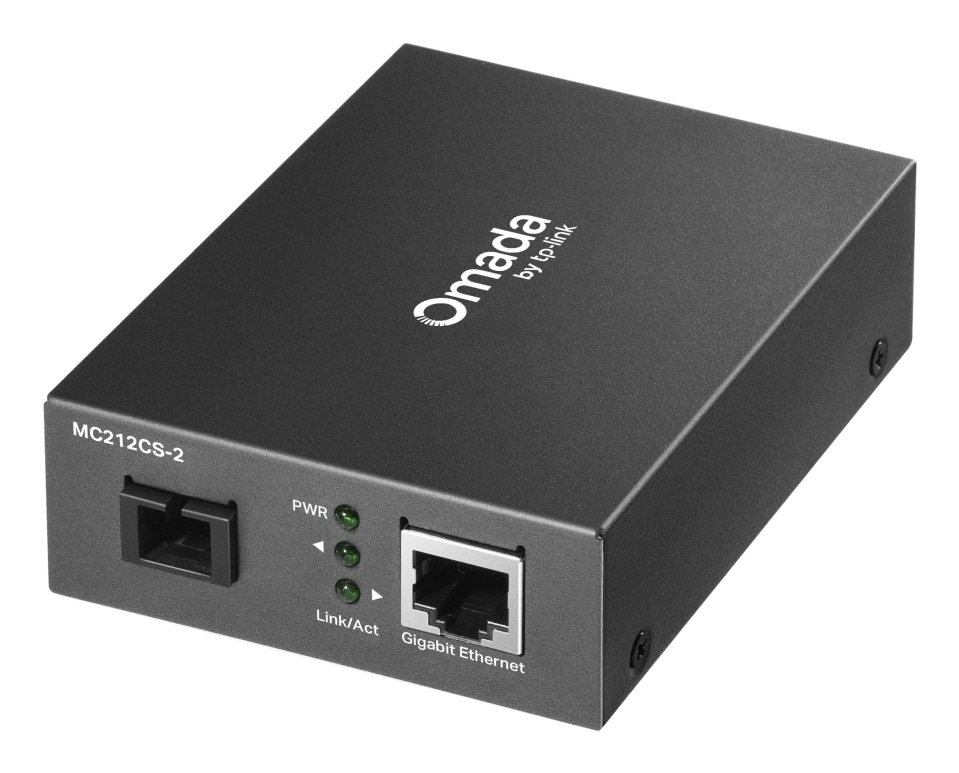 TP-Link Omada MC212CS-20 netwerk media converter 1000 Mbit/s 1550 nm Single-mode Zwart