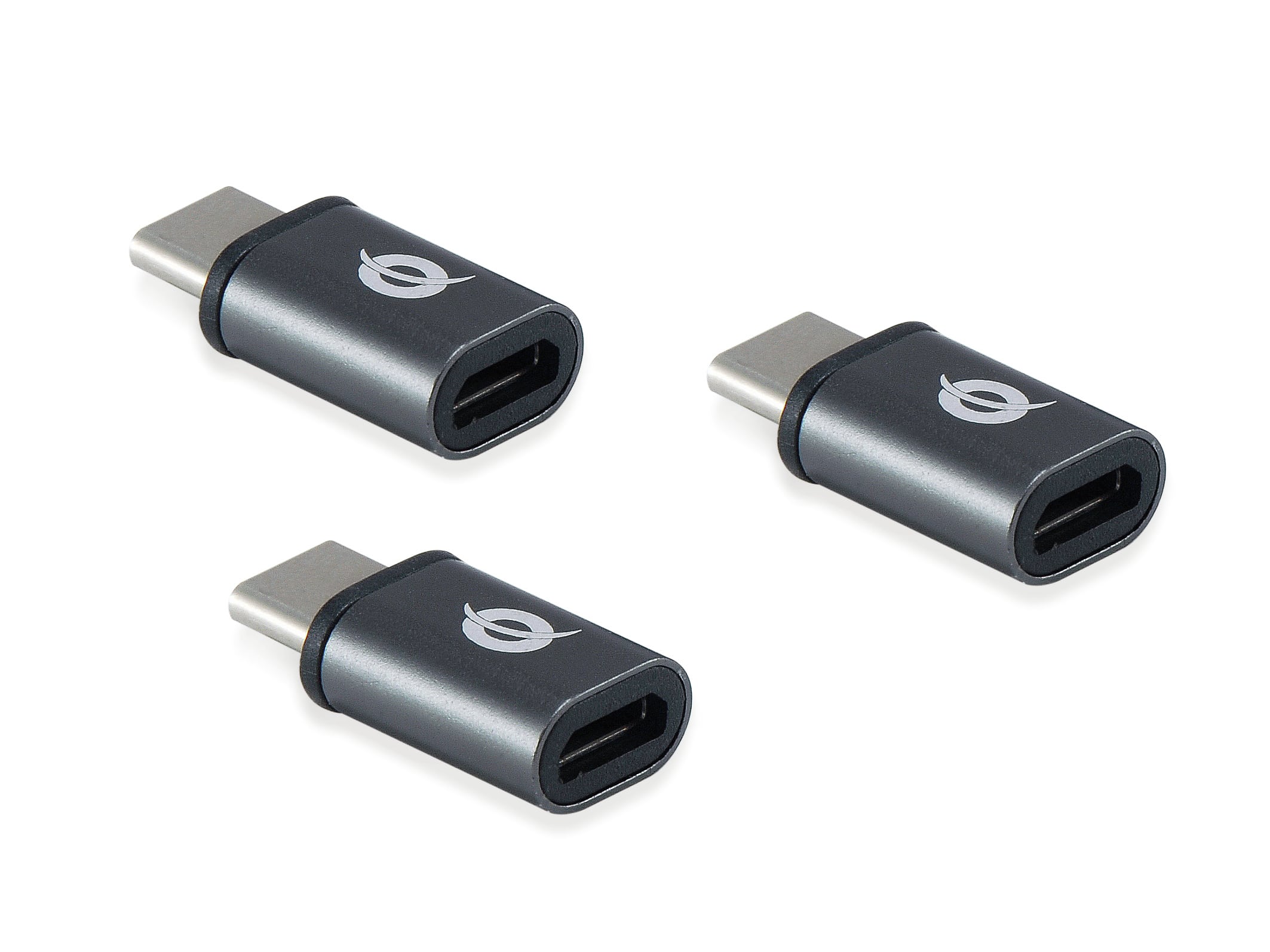 Conceptronic DONN05G tussenstuk voor kabels USB 2.0 Type-C USB 2.0 Micro Zwart