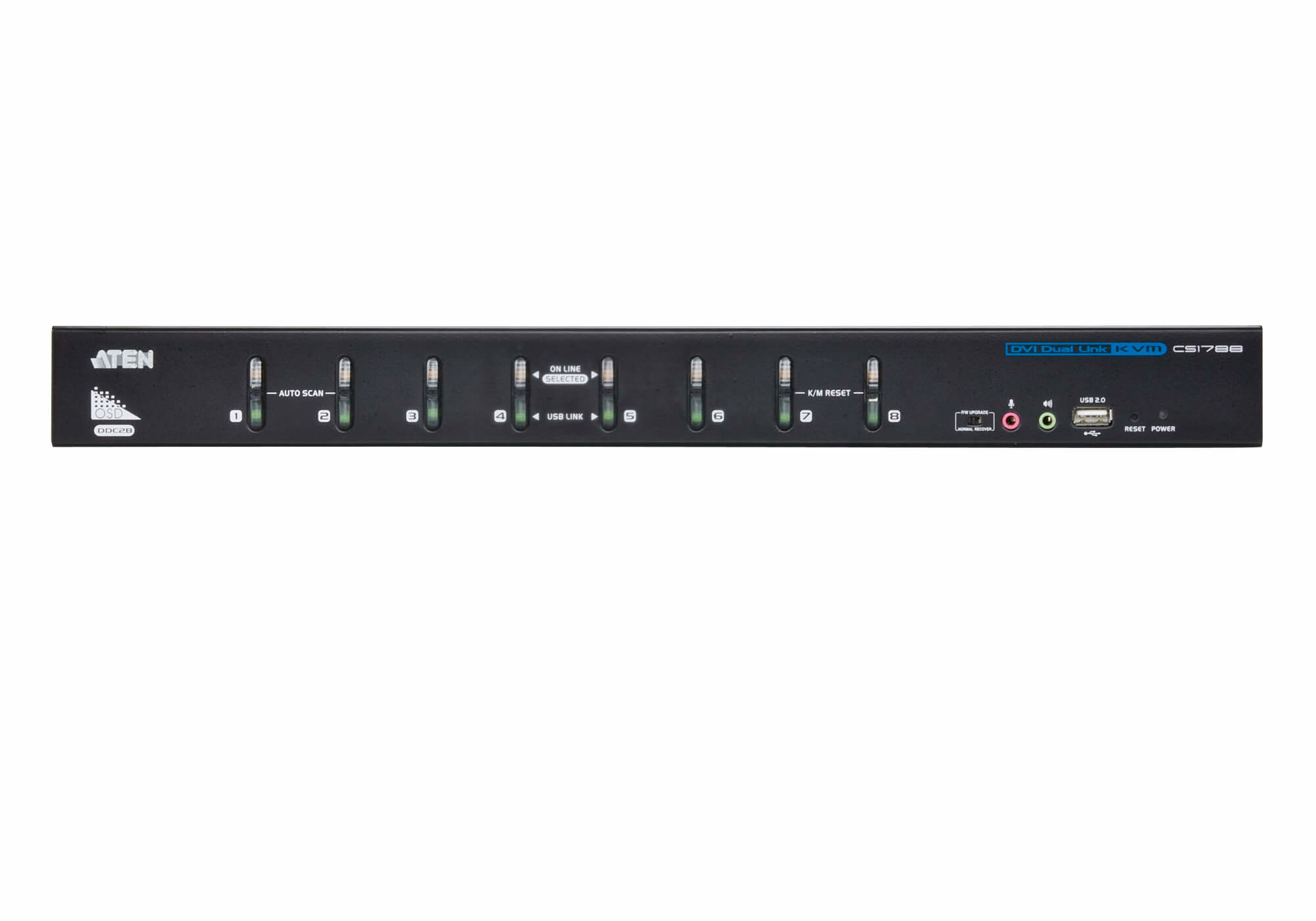 ATEN 8-poorts USB DVI Dubbelvoudige Link/Geluid KVM-schakelaar - Afbeelding 3